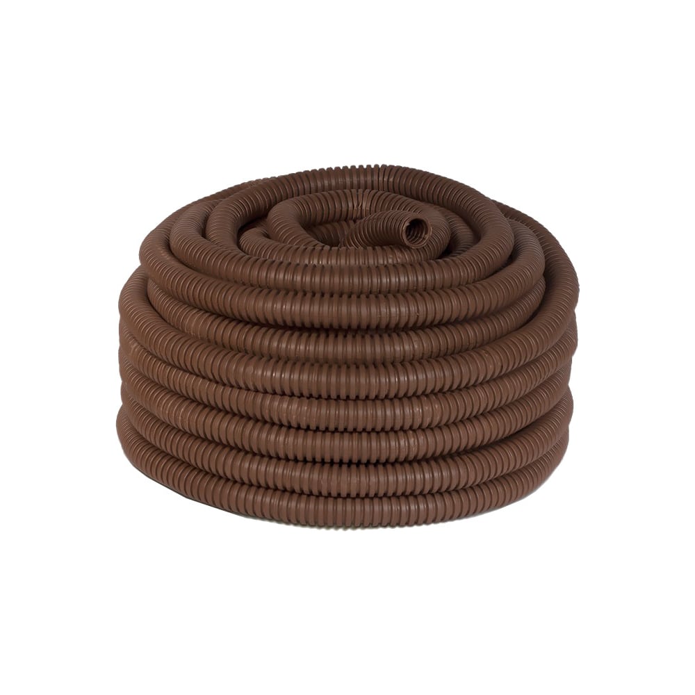 Легкая гофротруба ПВХ Урал ПАК с протяжкой под темное дерево-16 мм (25 ...