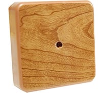 Распаечная коробка DIRECT ELECTRIC 100x100x30 ольха с винтом DE19722064
