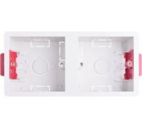 Монтажная двойная квадратная коробка для гипсокартона LIVOLO размер 81x162 наружные габариты (UK) NH04