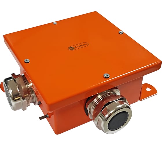 Металлическая коробка Экопласт SMB120 огн. E-110, о/п 120x120x60, 4 метал. гермоввода, IP66, 5P, 0,15-2,5 кв.мм 56024