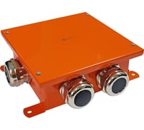 Металлическая коробка Экопласт SMB165 огн. E-110, о/п 164x164x65, 6 метал. гермоввода 1,5-6 кв.мм. 56269