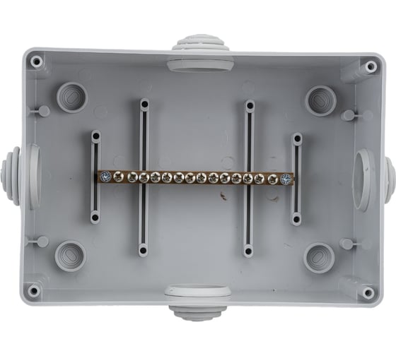 Коробка Экопласт JBS210 КУП 8x12мм, 14 зажимов, 150А, о/п, 210x150x100, 8 вых, IP55 44016KP