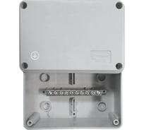Коробка без сальников Экопласт КУП BJB/JBS120 6x9мм, 7 зажимов, 63А, о/п, 120x80x50, IP56 44058KP