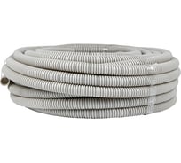 Гофрированная труба с протяжкой EKF ПВХ, d25 мм, упаковка 25 метров, серая, Plast tg-z-25-25n