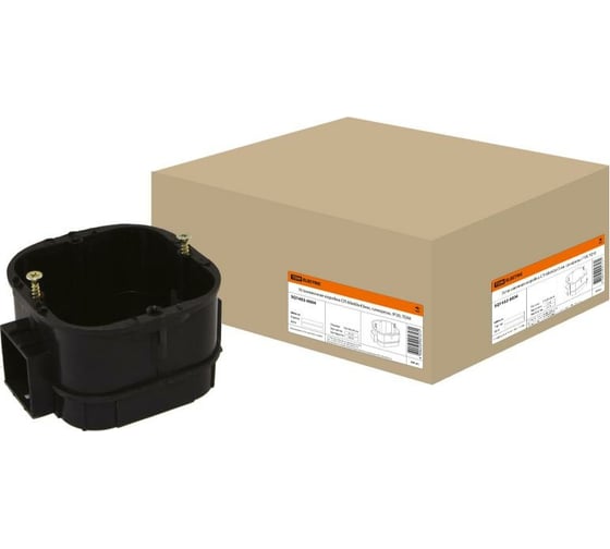 Установочная коробка TDM ELECTRIC СП 60x60x43мм, саморезы, IP20, инд. штрихкод, SQ1402-0904