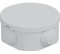 Распределительная коробка Экопласт JBR080 о/п с крышкой D=80x40, 4 вых,IP44 цвет белый, подходит для монтаж. пистолета 44005W-1