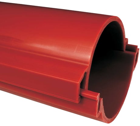 Разборная труба KOPOS d=110, для подземной укладки кабеля красная 3 метра KEL-RT-110-3-BA