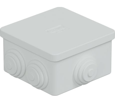 Распределительная коробка Экопласт JBS070 о/п 70x70x40, 6 выходов, IP44 цвет белый, подходит для монтаж. пистолета 44056W-1
