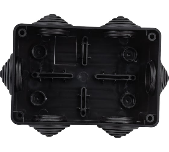 Распределительная коробка Экопласт JBS120 о/п 120x80x50, 6 выходов, IP55 цвет черный 44008BL-1