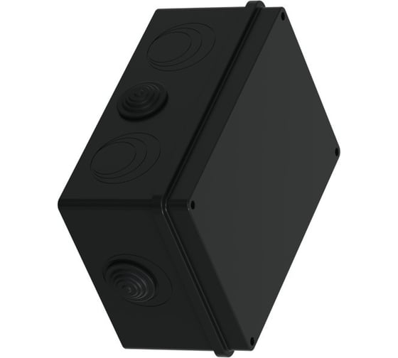Распределительная коробка Экопласт JBS210 о/п 210x150x100, 8 выходов, IP55 цвет черный 44016BL-1