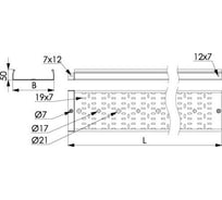 Перфорированный лоток DKC 200x50 L3000 толщина 1,0 мм 3526410