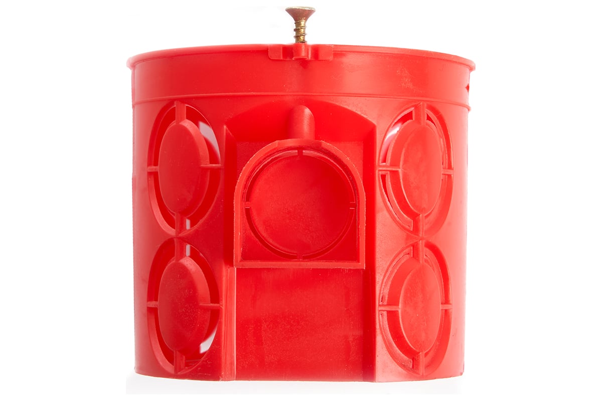 Углубленный подрозетник STEKKER 68*62мм с кабель-каналом для сплошных ...