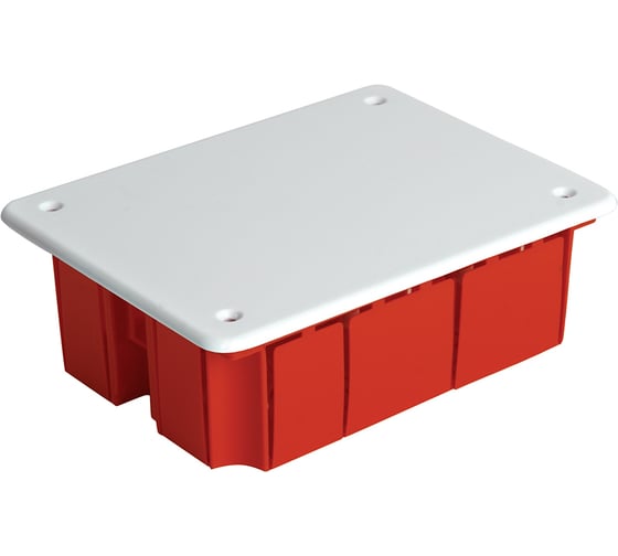Монтажная коробка STEKKER EBX30-01-1-20-120 для сплошных стен, с крышкой, 120*92*45мм, IP20, красный (GE41008) 49005