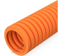 Гофрированная легкая труба ПВХ Промрукав 350 Н оранжевая с зондом д50мм 15м PR01.0135