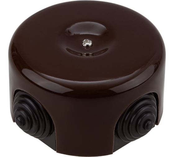 Распаячная фарфоровая коробка TDM D7,8x4,5см ЭКО бук SQ2802-0013