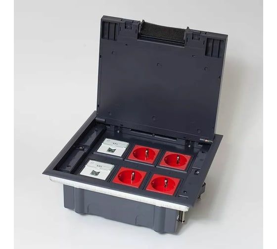 Люк на 6 постов SPL 45x45, металл/ пластик, с пластиковой коробкой, IP40 300006