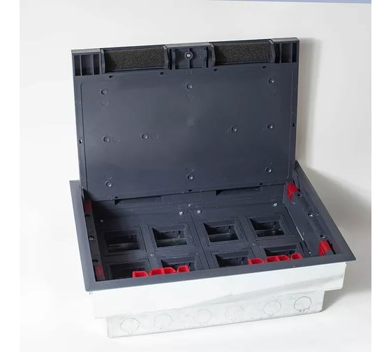 Люк на 8 постов SPL 45x45, металл/ пластик, с металлической коробкой, IP40 300009