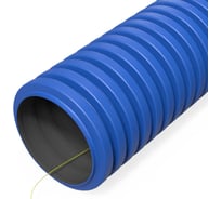 Гофрированная гибкая двустенная труба ПНД Промрукав тип 750 (sn49) с зондом синяя d40 мм 150м PR15.0286