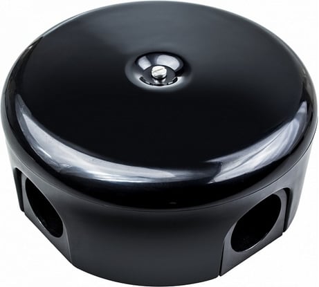 Распределительная коробка Bironi 110мм, пластик, цвет черный (4 кабельных ввода в комплекте) B1-522-23-K