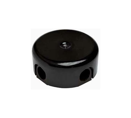 Распределительная коробка Bironi 78мм, пластик, цвет черный (4 кабельных ввода в комплекте) B1-521-23-K