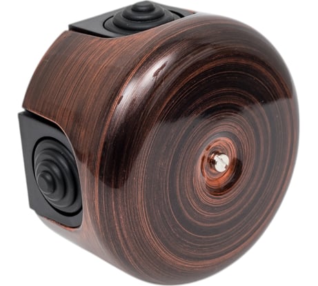 Распределительная коробка Bironi 78мм, пластик, цвет медный век (4 кабельных ввода в комплекте) B1-521-16-K