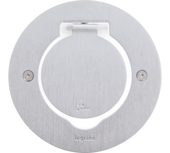 Блок встраиваемый Legrand  Ip44 Круг. Нерж. 2м 089701 1