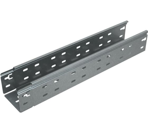Перфорированный лоток Система КМ 80x300x0,8 L3000 мм Быстрый монтаж ПЛЮС PL0249 LPplus80-300-0.8-3000