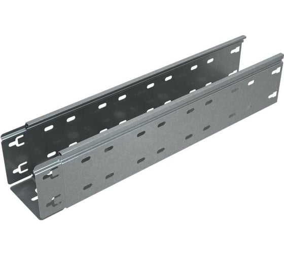 Перфорированный лоток Система КМ 100x300x0,8 L3000 мм Быстрый монтаж ПЛЮС PL0277 LPplus100-300-0.8-3000