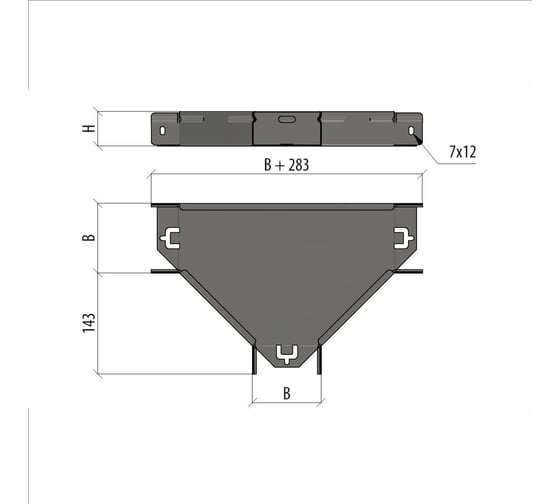 Т-отвод Система КМ 50x200 мм ПЛЮС PL0560 TDplus50-200