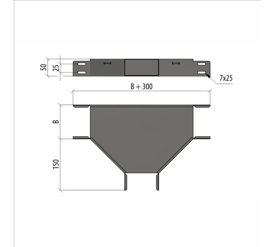 Т-отвод Система КМ 50x100 мм LO0102 TD50-100