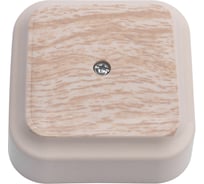 Монтажная коробка Bylectrica для разводки проводов, с клеммными колодками, 50x50x25 мм КМ-275 сосна беленая