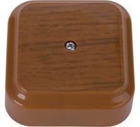 Распределительная коробка Bylectrica открытой установки, под кабель-канал, с клеммной колодкой, 95x95x29 мм, КМ-273 дуб темный