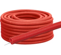 Гофра для кабеля TDM ELECTRIC 32мм ПНД с зондом 50 метров легкая красная SQ0413-0034