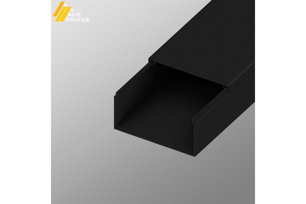 Кабель-канал AGIS ПВХ 80x40 мм Черный 60.03.80.40.200 - выгодная цена ...