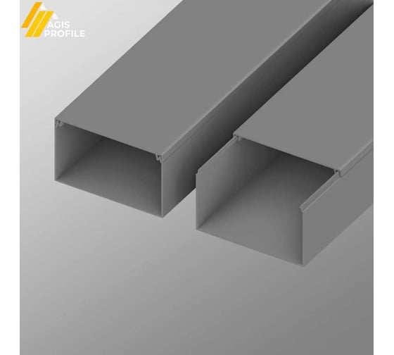 Кабель-канал AGIS ПВХ 100x60 мм Cерый 60.02.100.60.200
