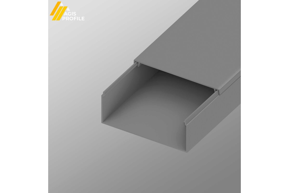 Кабель-канал AGIS ПВХ 100x40 мм Cерый 60.02.100.40.200 - выгодная цена ...