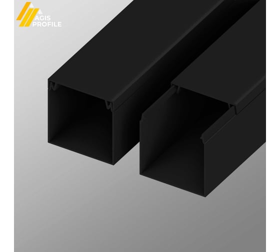 Кабель-канал AGIS ПВХ 40x40 мм Черный 60.03.40.40.200