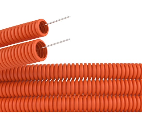 Труба DKC ПНД гофро c протяж. d20 оранж. уп.100м 71920DIY