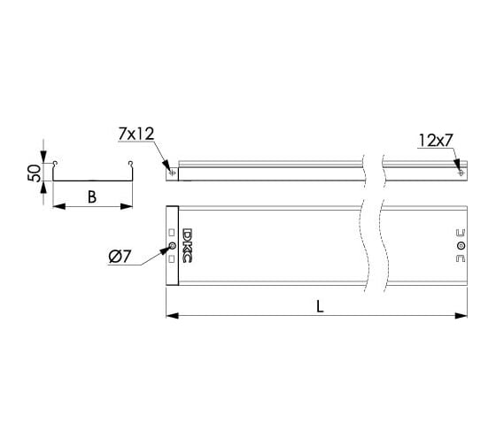 Лоток DKC 50x50 L3000дл.3м 35020DIY