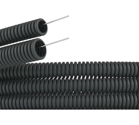 Труба DKC ПНД гофро c протяж. d25 черн. уп.50м 71725DIY