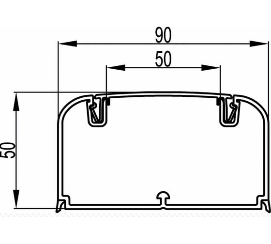 Кабель-канал DKC 90x50 дл.2м 09501DIY