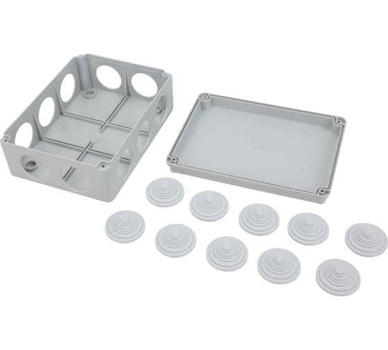 Коробка распределительная TDM ELECTRIC 190х140х70мм, крышка, IP44, 10 гермовводов SQ1401-1243