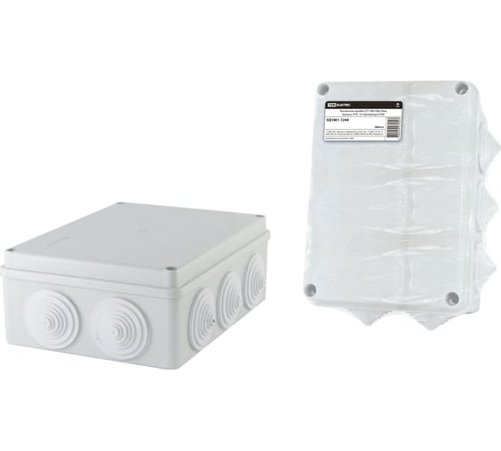 Распаечная коробка с крышкой ОП 190х140х70мм, IP55, 10 гермовводов, TDM ELECTRIC SQ1401-1244