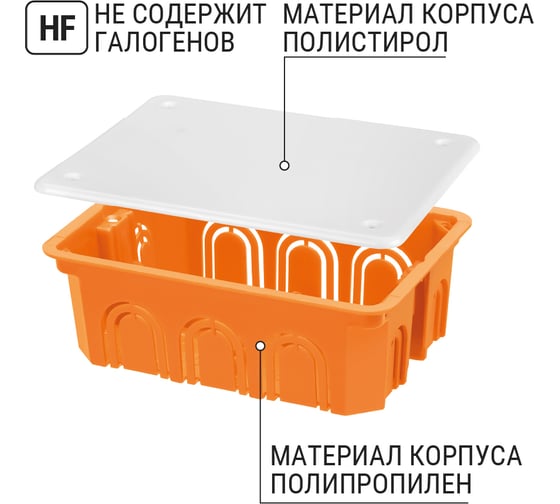 Коробка распределительная TDM ELECTRIC 120х92х45мм, крышка, IP20 SQ1402-1008