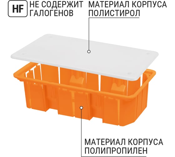 Коробка распределительная TDM ELECTRIC 172х96х45мм, крышка, IP20 SQ1402-1006
