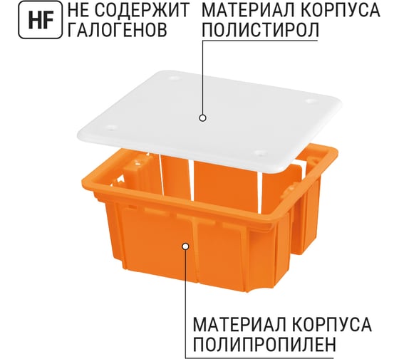 Коробка распределительная TDM ELECTRIC 92х92х40мм, крышка, IP20 SQ1402-1001