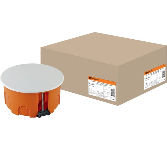 Коробка распределительная TDM ELECTRIC D80х40мм, крышка, пл. лапки, IP20 упаковка 175 штук SQ1403-1025