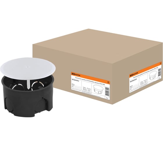 Коробка распределительная TDM ELECTRIC D103х50мм, крышка, IP20 упаковка 60 штук SQ1402-0013