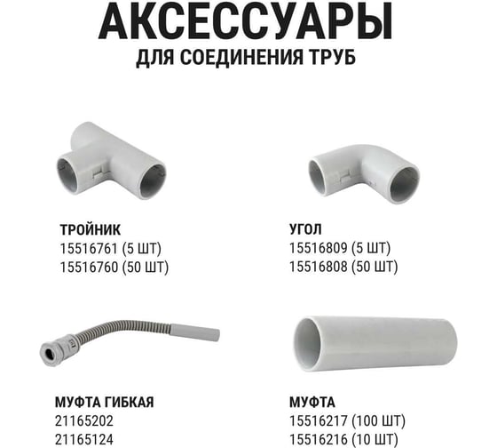Труба гладкая жесткая TDM ELECTRIC ПВХ d 16 длина 2 м упак. 52 шт. индивид. штрихкод, серая SQ0404-0011
