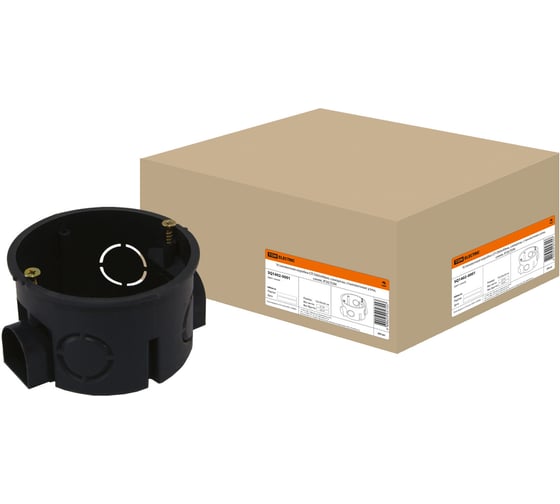 Установочная коробка СП D60х40мм, саморезы, стыковочные узлы, синяя, IP20 TDM ELECTRIC SQ1402-0001 1